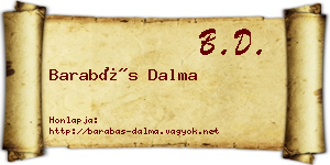 Barabás Dalma névjegykártya